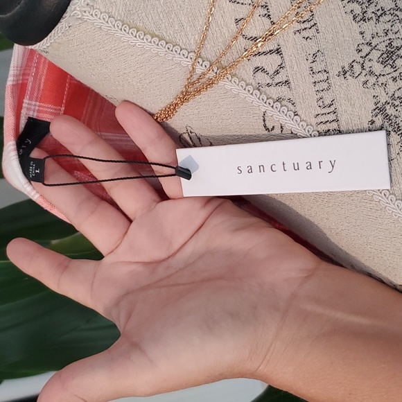 Sanctuary buffalo plaid linen blouse - Picture 5 of 5